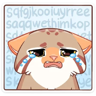 😭 emoji Манул Ур (@TgSticker) Telegram sticker 22 of 48