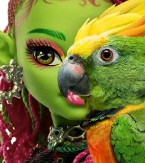 🦜 emoji ФОТО С ПОПУГАЕМ 🦜 | Buhtim Telegram sticker 17 of 50