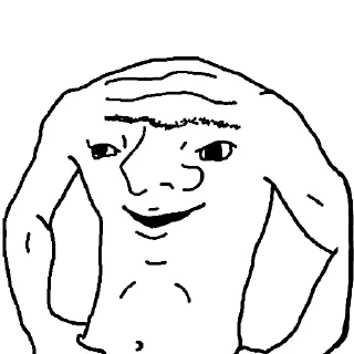 🥴 emoji Retarded Wojak Telegram sticker 15 of 92