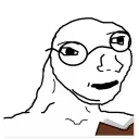 🙄 emoji Retarded Wojak Telegram sticker 1 of 92