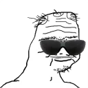🙄 emoji Retarded Wojak Telegram sticker 8 of 92