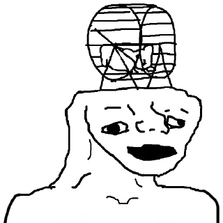 🥴 emoji Retarded Wojak Telegram sticker 12 of 92