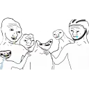 🙄 emoji Retarded Wojak Telegram sticker 5 of 92