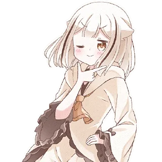 🤔 emoji Сова-тян @Nyasticks Telegram sticker 16 of 42