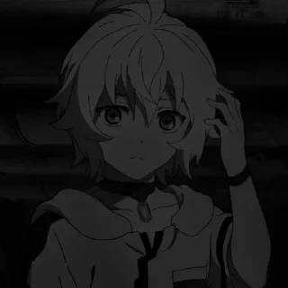 😕 emoji Mikaela Hyakuya @anime_sticks Telegram sticker 2 of 40