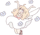 😄 emoji An angel of a girl :: @line_stickers Telegram sticker 14 of 40