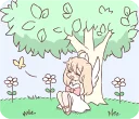 😪 emoji An angel of a girl :: @line_stickers Telegram sticker 12 of 40