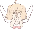 😖 emoji An angel of a girl :: @line_stickers Telegram sticker 9 of 40
