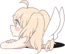 🙄 emoji An angel of a girl :: @line_stickers Telegram sticker 6 of 40