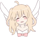 😄 emoji An angel of a girl :: @line_stickers Telegram sticker 7 of 40