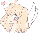 😘 emoji An angel of a girl :: @line_stickers Telegram sticker 23 of 40