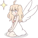 😳 emoji An angel of a girl :: @line_stickers Telegram sticker 8 of 40