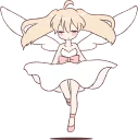 😌 emoji An angel of a girl :: @line_stickers Telegram sticker 24 of 40