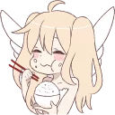 🍚 emoji An angel of a girl :: @line_stickers Telegram sticker 13 of 40