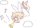 😚 emoji An angel of a girl :: @line_stickers Telegram sticker 15 of 40