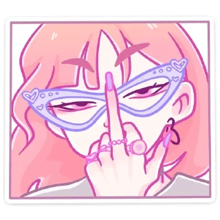 🖕 emoji Больше стиков тут: @stikery4 Telegram sticker 8 of 48