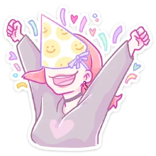 🥳 emoji Больше стиков тут: @stikery4 Telegram sticker 13 of 48