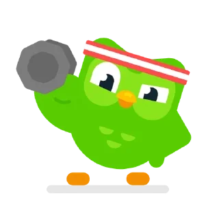 💪 emoji Duolingo Telegram sticker 18 of 83