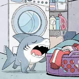 🥱 emoji Jeff The Land Shark 🦈 Telegram sticker 24 of 31
