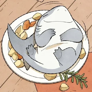 🤤 emoji Jeff The Land Shark 🦈 Telegram sticker 9 of 31