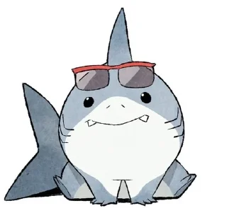 😎 emoji Jeff The Land Shark 🦈 Telegram sticker 12 of 31