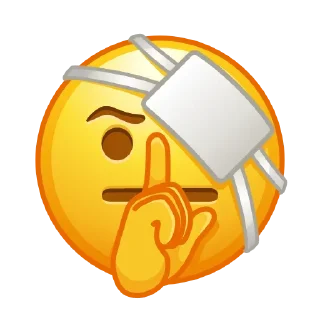 🤫 emoji Crazy Emoji • @StickEmojiBook Telegram sticker 18 of 100