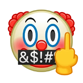 🤡 emoji Crazy Emoji • @StickEmojiBook Telegram sticker 20 of 100