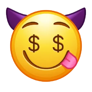 🤑 emoji Crazy Emoji • @StickEmojiBook Telegram sticker 16 of 100