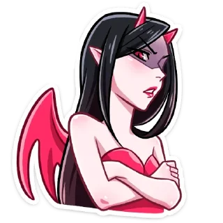 ☝️ emoji Дьяволица без надписей Telegram sticker 11 of 58