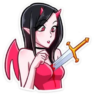 🗡 emoji Дьяволица без надписей Telegram sticker 12 of 58
