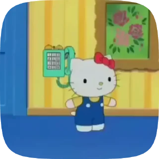 📞 emoji Sanrio gif @helloKittystickers Telegram sticker 13 of 25