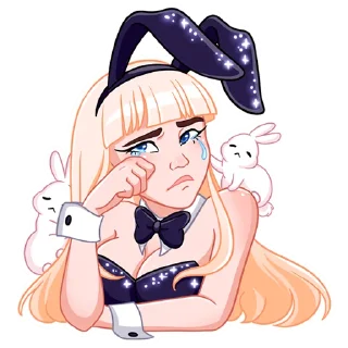 😥 emoji Каталина Блэк Telegram sticker 14 of 48