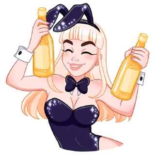 🍾 emoji Каталина Блэк Telegram sticker 11 of 48