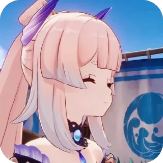 🤍 emoji sangonomiya kokomi Telegram sticker 20 of 82