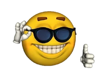 😎 emoji Yellow ball meme Telegram sticker 6 of 25