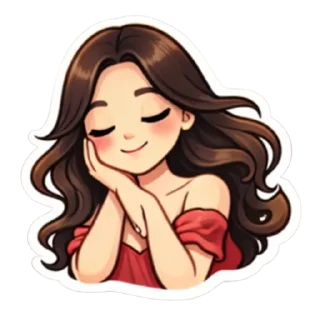 😊 emoji Romantic Girl Pack 💌 Telegram sticker 8 of 9
