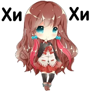 😆 emoji Chibi Telegram sticker 23 of 31