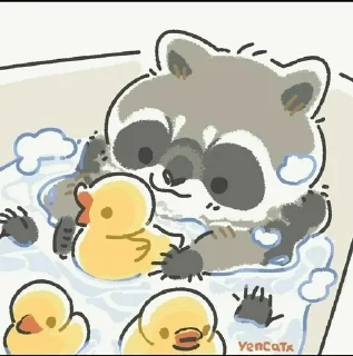 🐥 emoji Еноты Telegram sticker 8 of 115