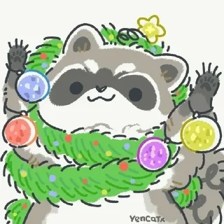 🎄 emoji Еноты Telegram sticker 12 of 115