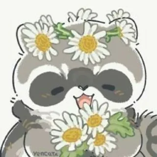 🌼 emoji Еноты Telegram sticker 7 of 115