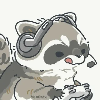 🎮 emoji Еноты Telegram sticker 10 of 115