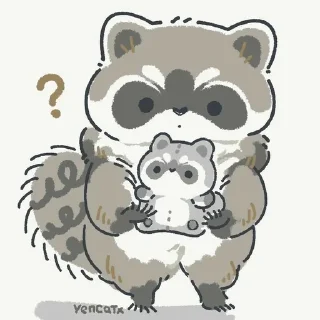 🤔 emoji Еноты Telegram sticker 14 of 115