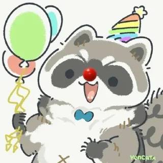 🤡 emoji Еноты Telegram sticker 19 of 115