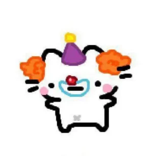🤡 emoji 🐈‍⬛ _ 🐈 Telegram sticker 22 of 39
