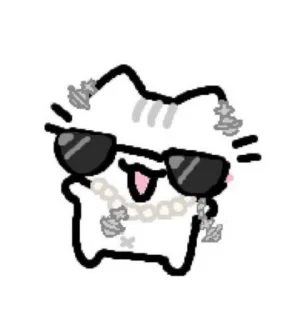 😎 emoji 🐈‍⬛ _ 🐈 Telegram sticker 19 of 39