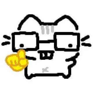 🤓 emoji 🐈‍⬛ _ 🐈 Telegram sticker 23 of 39