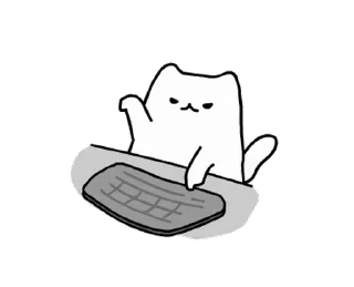 ⭐ emoji ポッキーにゃ - Busy Day @moe_sticker_bot Telegram sticker 22 of 24