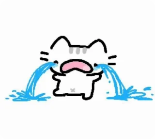 😭 emoji 🐈‍⬛ _ 🐈 Telegram sticker 16 of 39