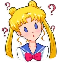 🙄 emoji Sailor Moon Telegram sticker 16 of 35