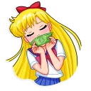 🤑 emoji Sailor Moon Telegram sticker 9 of 35